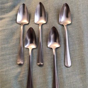 Vintage "GrapeFruit Spoons" 5 Ct. Stainless Steel